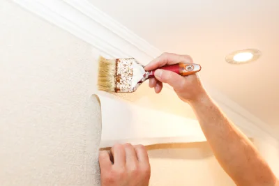 Pose de papier peint à Pierlas — revêtements muraux et toiles de verre